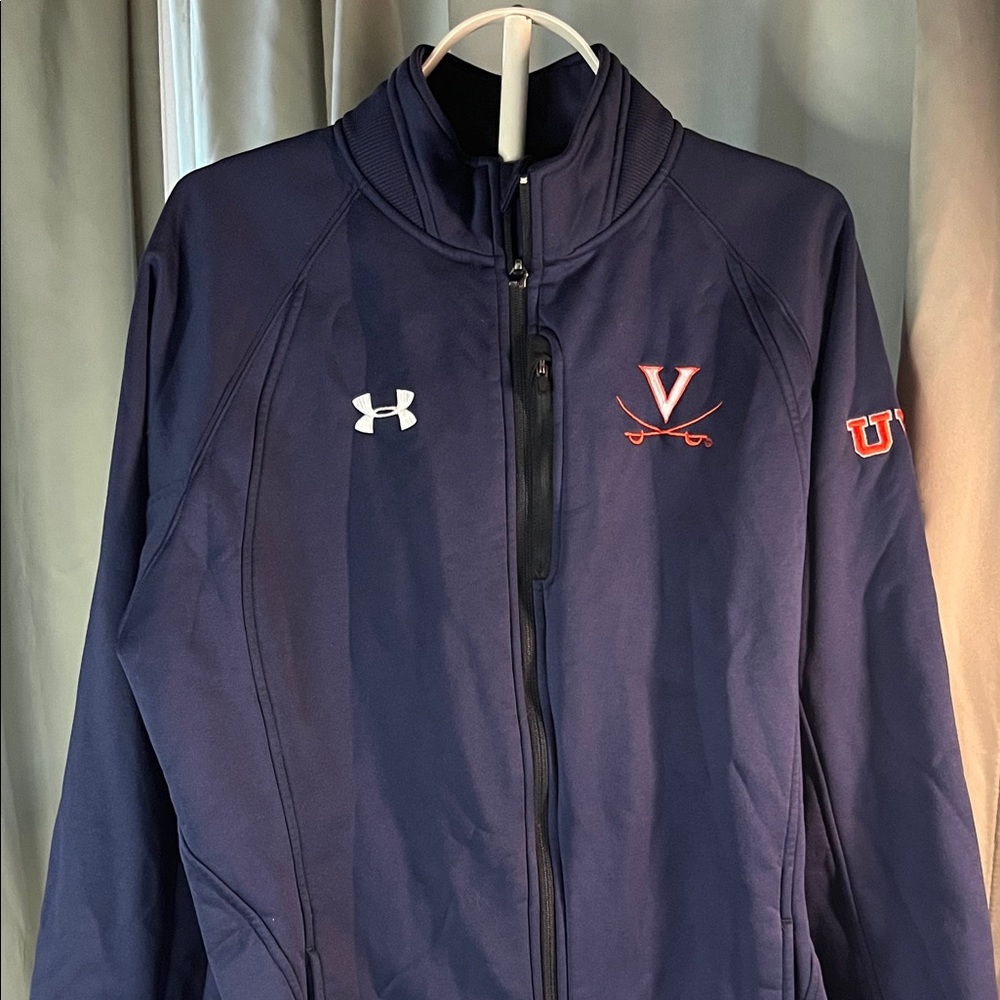 Under Armour Women's Navy Varsity Jacket UVA University of Virginia Cavaliers